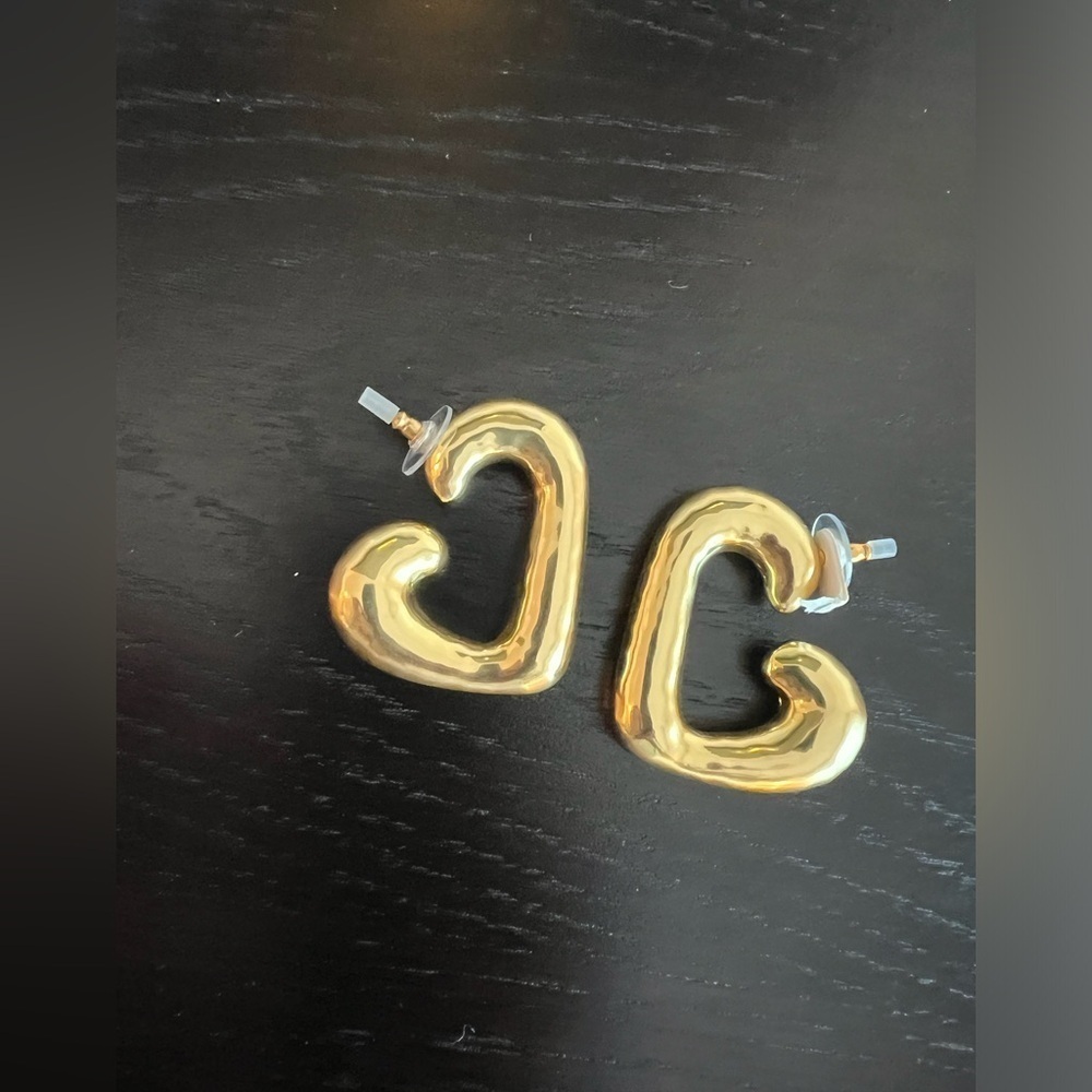 J.CREW Heart hoop earrings - Picture 2 of 12